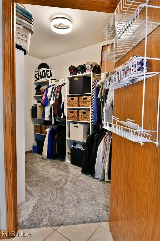 2304 Bianca Ln, Cortland, OH 44410 - spacious closet featuring carpet and tile patterned floors