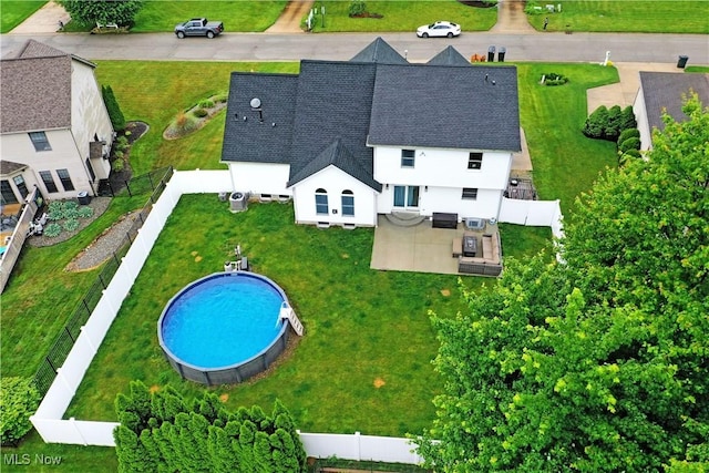 2304 Bianca Ln, Cortland, OH 44410 - aerial view of property and surrounding area featuring a pool area