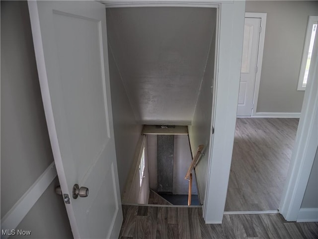 3814 Russell Ave, Parma, OH 44134 - stairway featuring wood finished floors and baseboards