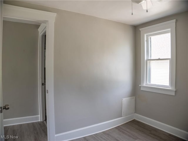 3814 Russell Ave, Parma, OH 44134 - empty room featuring wood finished floors and ceiling fan