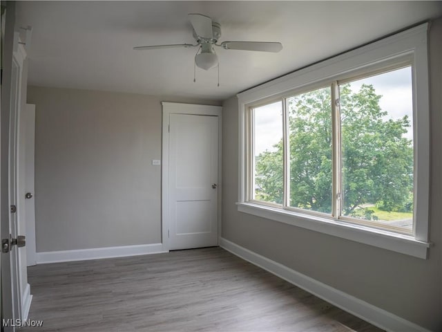 3814 Russell Ave, Parma, OH 44134 - unfurnished room with wood finished floors and a ceiling fan