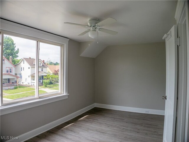3814 Russell Ave, Parma, OH 44134 - additional living space featuring healthy amount of natural light, a ceiling fan, and wood finished floors