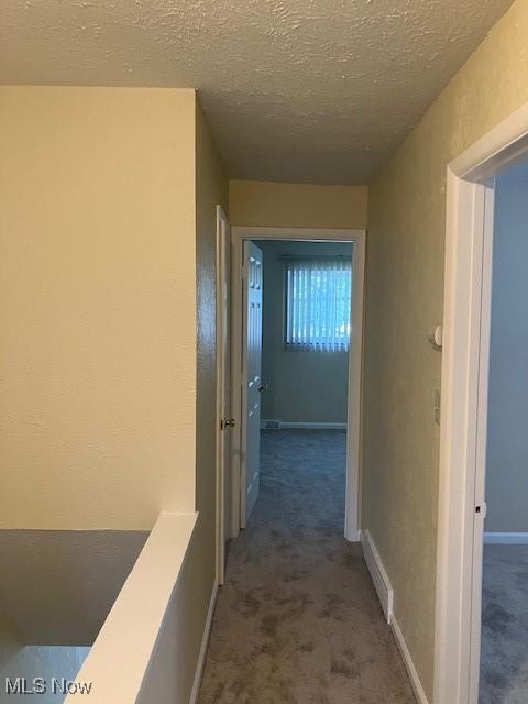 4958 Caroline Dr Unit 6, Warrensville Heights, OH 44128 - hallway featuring dark colored carpet and a textured ceiling
