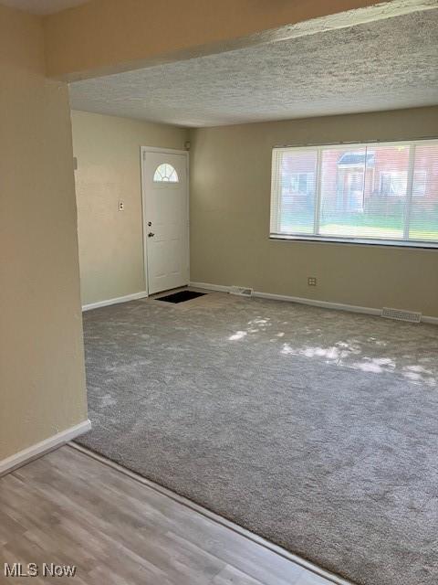 4958 Caroline Dr Unit 6, Warrensville Heights, OH 44128 - foyer featuring carpet floors and a textured ceiling