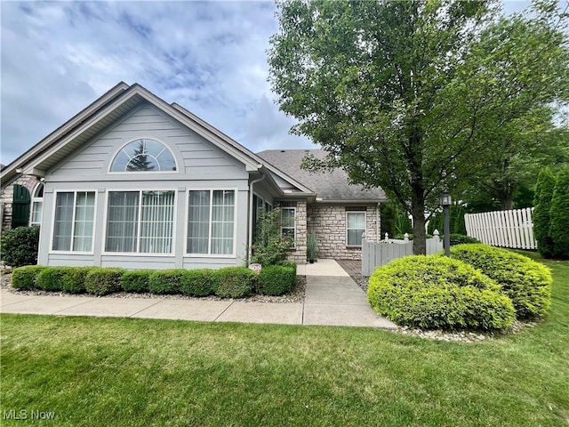9264 Sharrott Rd Unit 104, Youngstown, OH 44514 - view of front of house with stone siding
