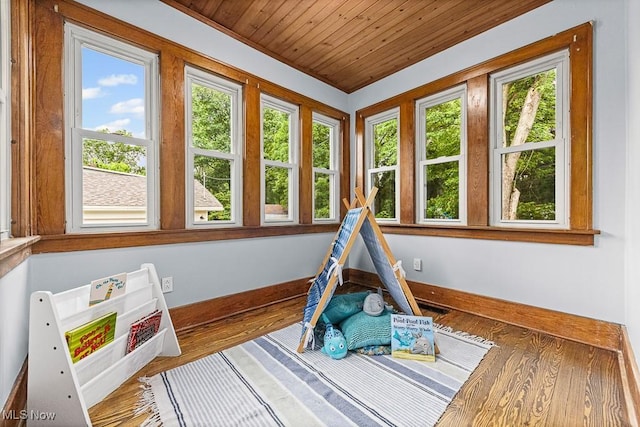 3549 Kent Rd, Stow, OH 44224 - recreation room with wood finished floors and wooden ceiling