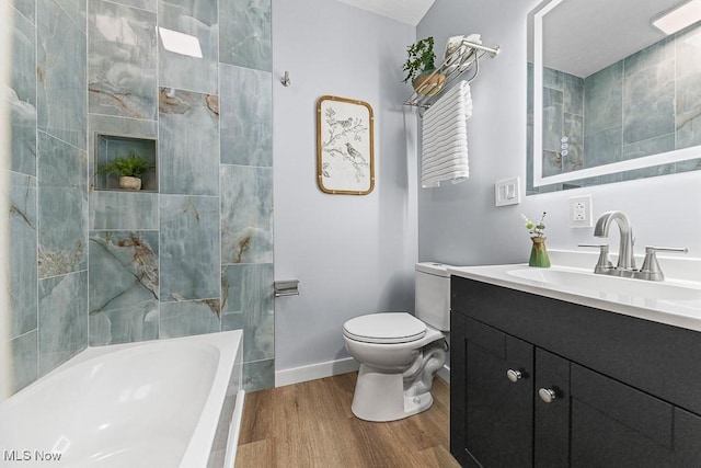 3549 Kent Rd, Stow, OH 44224 - full bath with wood finished floors, vanity, and  shower combination