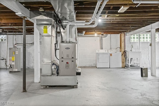 3549 Kent Rd, Stow, OH 44224 - below grade area with water heater and separate washer and dryer