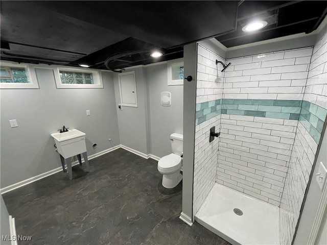 16005 Walvern Blvd, Maple Heights, OH 44137 - bathroom featuring a shower stall and toilet