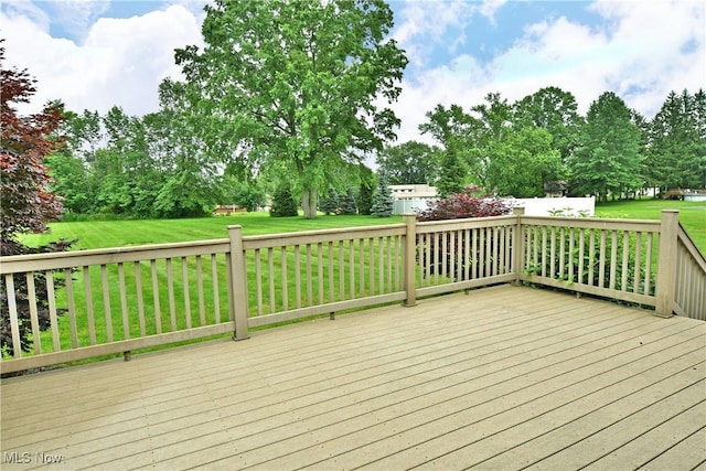 3455 Winners Cir, Canfield, OH 44406 - wooden deck with a lawn