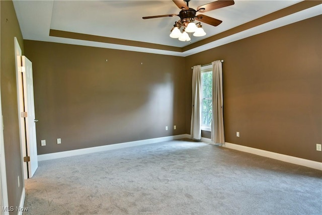 3455 Winners Cir, Canfield, OH 44406 - carpeted spare room with a raised ceiling and ceiling fan