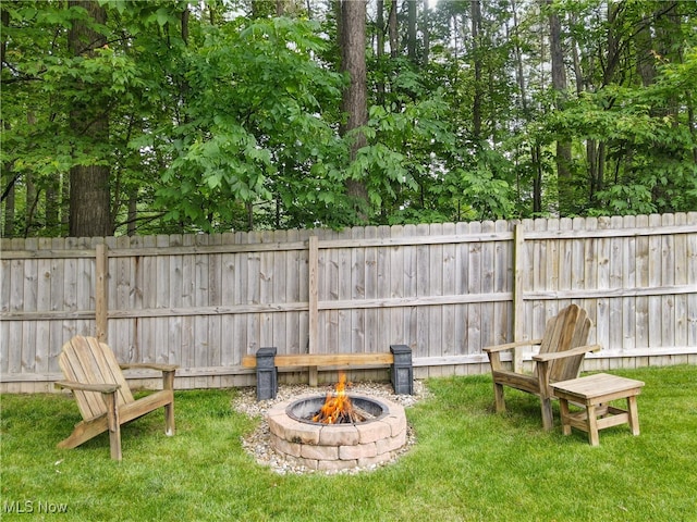 4314 Cheval Cir, Stow, OH 44224 - view of yard with a fire pit