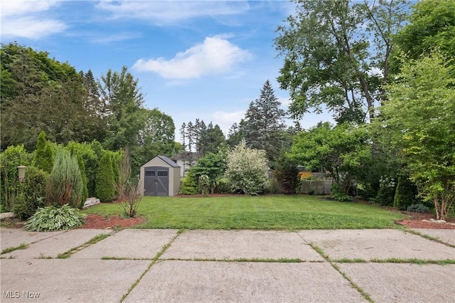 541 Broad St, Wadsworth, OH 44281 - view of grassy yard with a storage shed