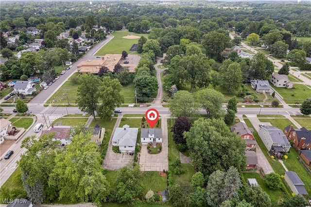541 Broad St, Wadsworth, OH 44281 - aerial overview of property's location featuring nearby suburban area