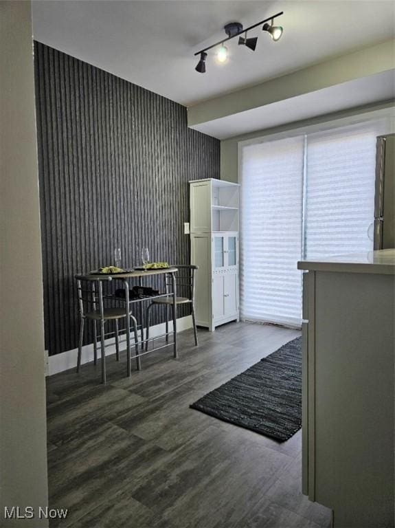 21731 Nicholas Ave, Euclid, OH 44123 - dining area featuring wood finished floors and wallpapered walls