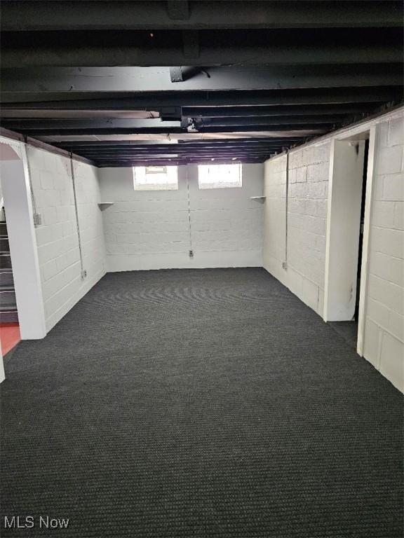 21731 Nicholas Ave, Euclid, OH 44123 - below grade area with dark carpet