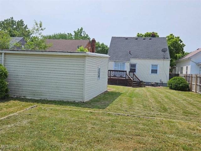 21731 Nicholas Ave, Euclid, OH 44123 - back of property with a wooden deck