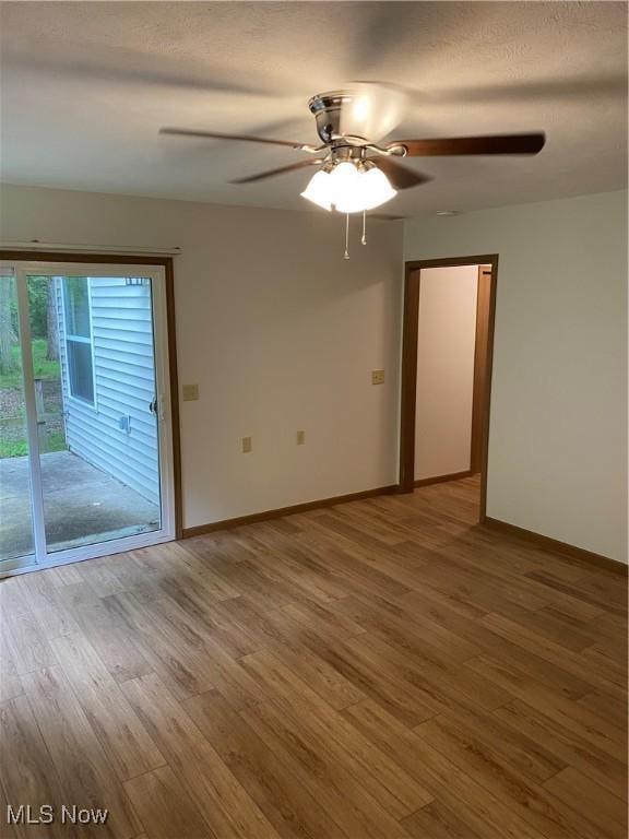 4920 Thomas Blvd, Geneva, OH 44041 - spare room with a ceiling fan and light wood-style floors