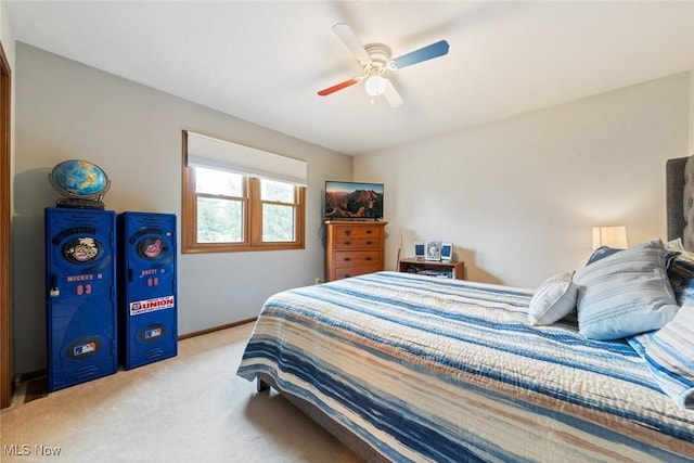 7700 Sparrow Flight Dr, Seven Hills, OH 44131 - bedroom with light carpet and ceiling fan