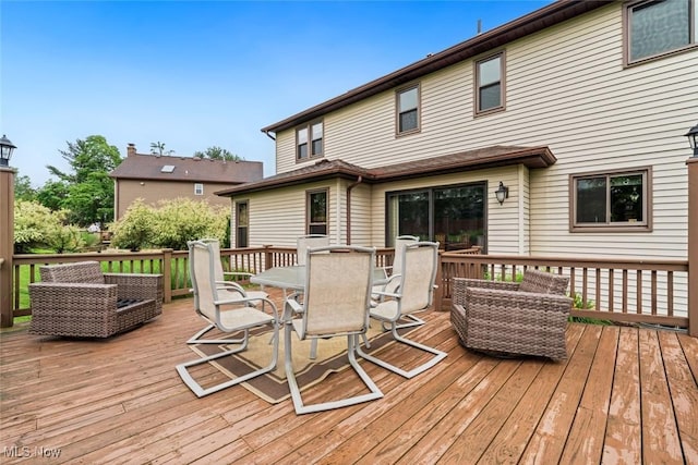 7700 Sparrow Flight Dr, Seven Hills, OH 44131 - wooden terrace with outdoor dining area
