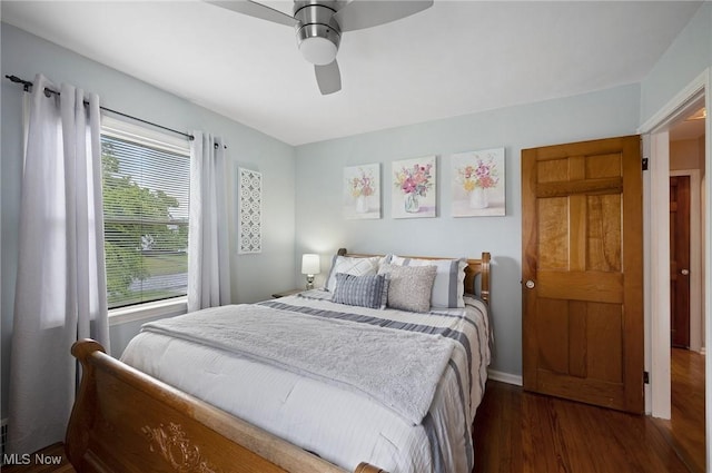 5910 Gerald Ave, Parma, OH 44129 - bedroom with dark wood finished floors and a ceiling fan