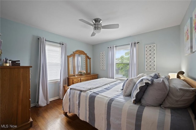 5910 Gerald Ave, Parma, OH 44129 - bedroom with dark wood finished floors and ceiling fan