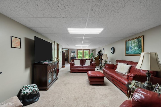 637 N Ridgecliff St, Tallmadge, OH 44278 - living room with carpet and a drop ceiling