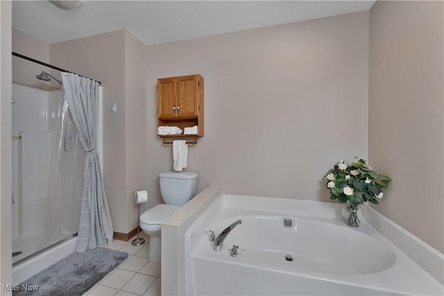 7876 Walnut St Unit B, Boardman, OH 44512 - full bath with tile patterned flooring, a bath, and a shower stall