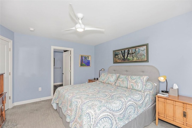 1569 E 118th St Unit B, Cleveland, OH 44106 - bedroom with light carpet and ceiling fan