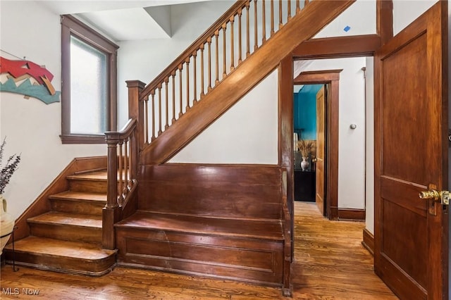 1575 E 108th St, Cleveland, OH 44106 - stairs with wood finished floors