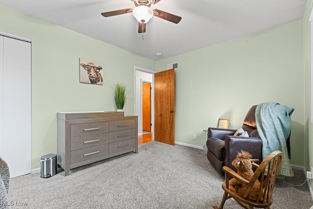 4000 Kenneth Rd, Stow, OH 44224 - living area with carpet and ceiling fan