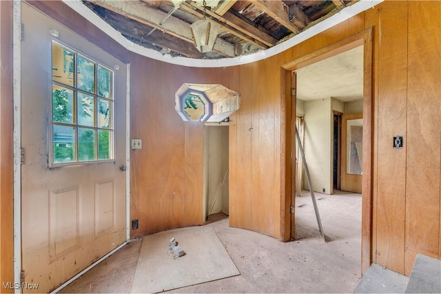 202 N State St, Rochester, OH 44090 - entrance foyer with wood walls