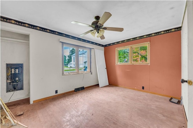 202 N State St, Rochester, OH 44090 - unfurnished room with ceiling fan and baseboards