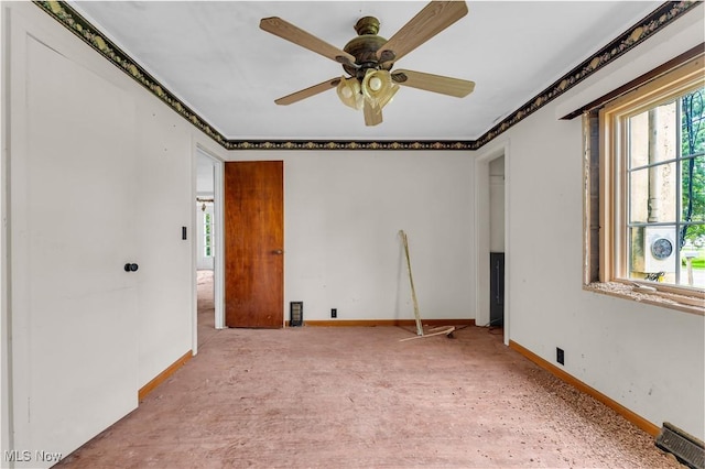202 N State St, Rochester, OH 44090 - unfurnished room with a ceiling fan and carpet flooring
