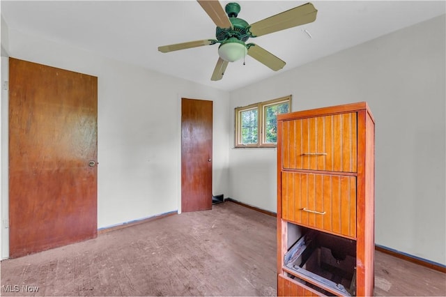 202 N State St, Rochester, OH 44090 - unfurnished bedroom featuring wood finished floors and ceiling fan