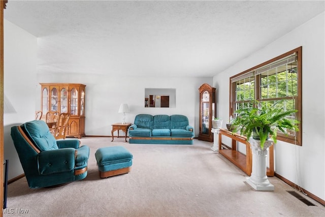 8471 Henry St, Navarre, OH 44662 - carpeted living area with a textured ceiling