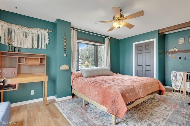 4495 Old River Rd, Philo, OH 43771 - bedroom with wood finished floors, a ceiling fan, and a closet