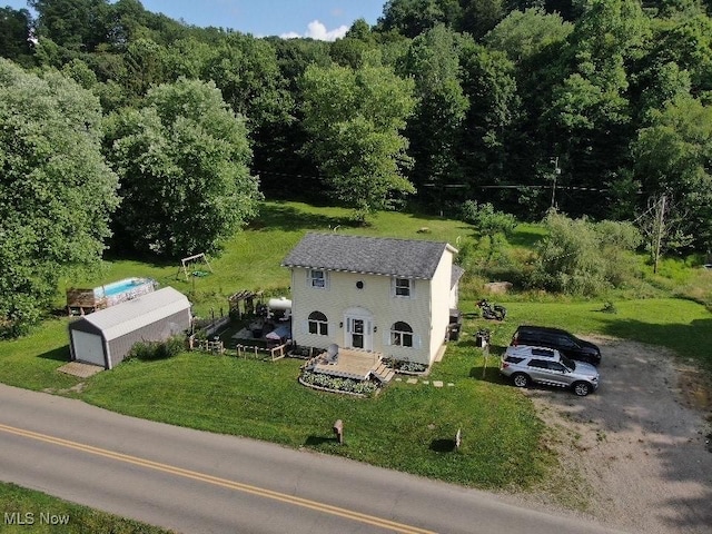 4495 Old River Rd, Philo, OH 43771 - aerial view of property and surrounding area featuring a forest