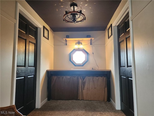 4495 Old River Rd, Philo, OH 43771 - entryway featuring carpet floors and baseboards