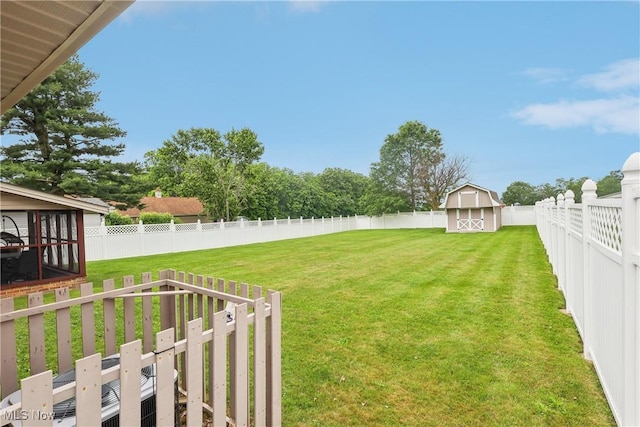 1455 Buckeye Cir, Salem, OH 44460 - fenced backyard featuring a shed