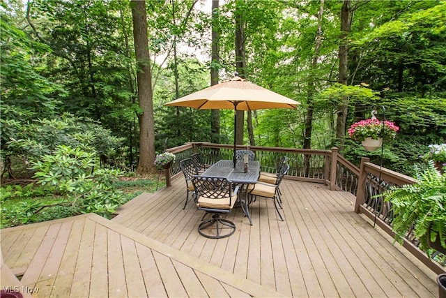 3366 Darrow Rd, Stow, OH 44224 - wooden deck with outdoor dining area