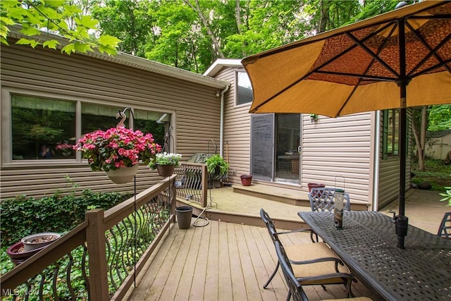 3366 Darrow Rd, Stow, OH 44224 - view of wooden terrace