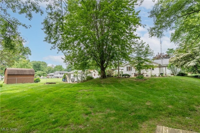 7080 Wren Ave NW, North Canton, OH 44720 - view of green lawn with an outbuilding