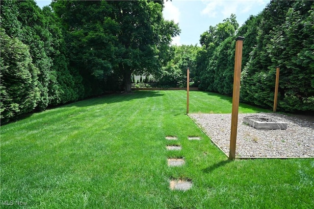 7673 N Lima Rd, Poland, OH 44514 - view of grassy yard featuring a fire pit