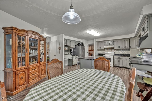 5065 Broadway, Lorain, OH 44052 - dining space featuring wood finished floors and a textured ceiling