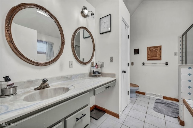 5065 Broadway, Lorain, OH 44052 - bathroom with vanity and tile patterned flooring
