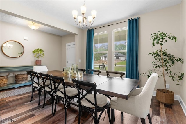 7733 Timber Ave, Hudson, OH 44236 - dining room featuring a chandelier and wood finished floors