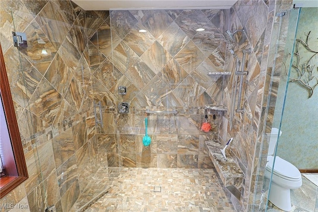 2307 Deerpath Dr, Sandusky, OH 44870 - full bathroom featuring toilet and a shower stall