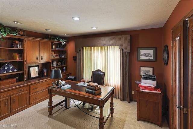 2307 Deerpath Dr, Sandusky, OH 44870 - office featuring a textured ceiling and recessed lighting
