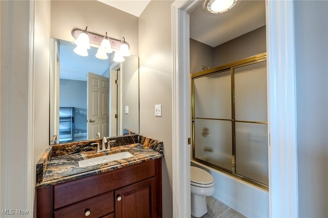 854 Crosstree Ln, Sandusky, OH 44870 - full bath with vanity, combined bath / shower with glass door, and tile patterned floors